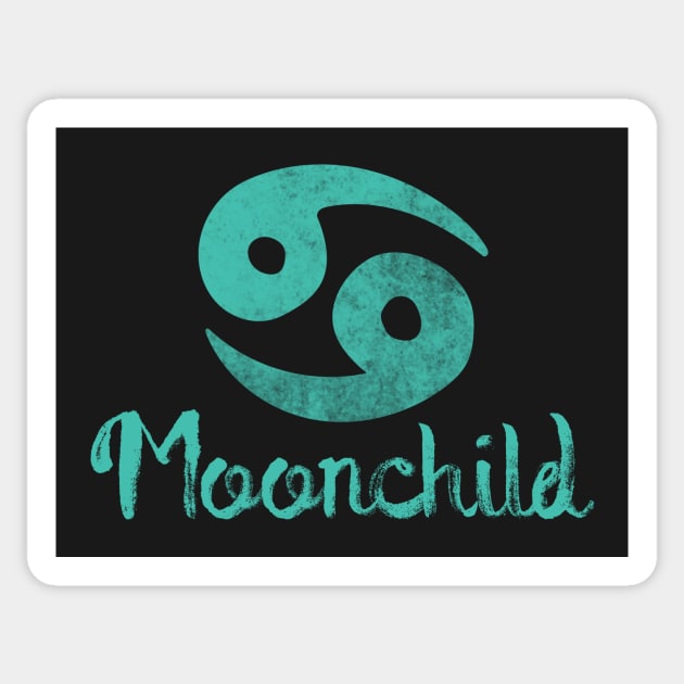 MoonChild Zodiac Cancer bday Sticker by bubbsnugg